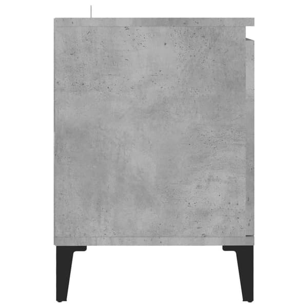 vidaXL TV-benk med metallben betonggrå 103,5x35x50 cm