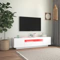 Miniatyrbild 4 av 11: vidaXL TV-bänk med LED-belysning vit 160x35x40 cm