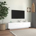 Miniatyrbild 5 av 11: vidaXL TV-bänk med LED-belysning vit 160x35x40 cm