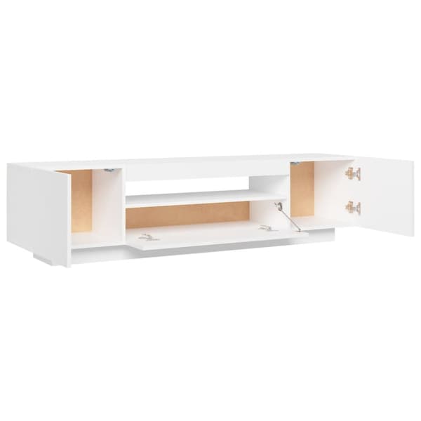vidaXL TV-bänk med LED-belysning vit 160x35x40 cm