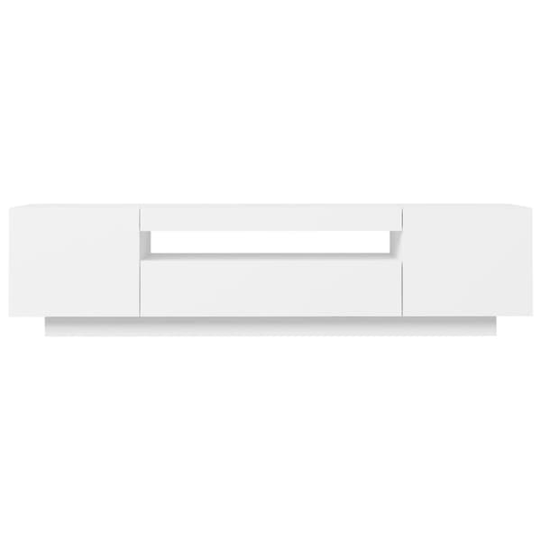 vidaXL tv-skab med LED-lys 160x35x40 cm hvid