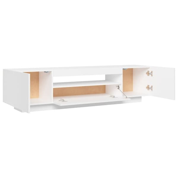 vidaXL tv-skab med LED-lys 160x35x40 cm hvid