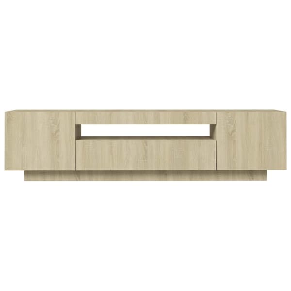 vidaXL tv-bord med LED-lys 160x35x40 cm sonoma-eg