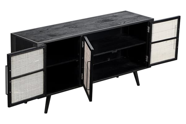 Nordic Mindi Rattan TV Dresser 3 Doors