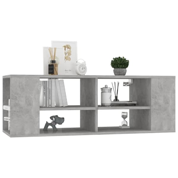 vidaXL Vegghengt TV-benk betonggrå 102x35x35 cm konstruert tre