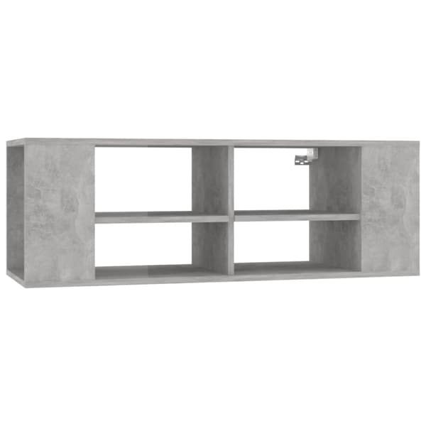 vidaXL Vegghengt TV-benk betonggrå 102x35x35 cm konstruert tre