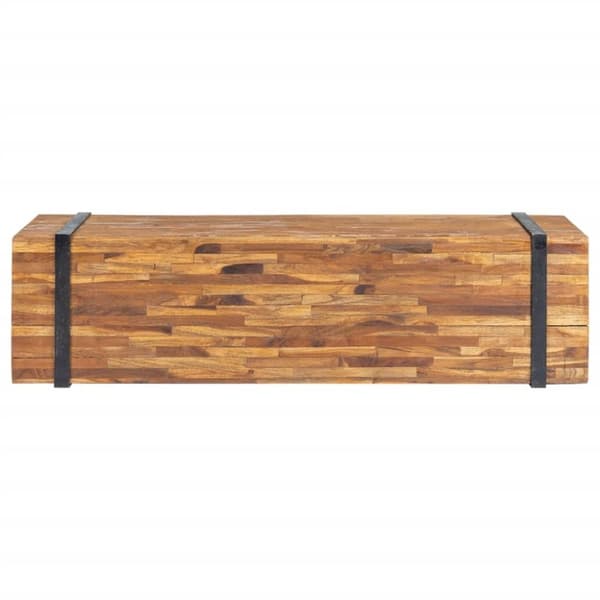 vidaXL TV-benk 110x30x32,5 cm heltre teak