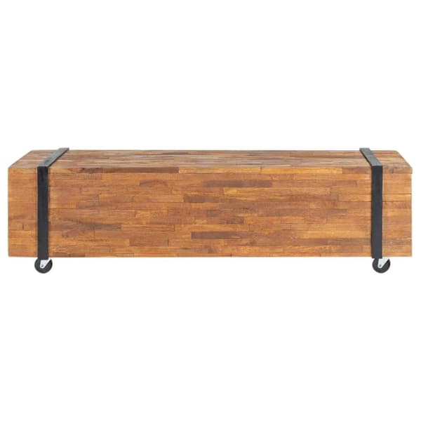 vidaXL TV-benk 110x30x32,5 cm heltre teak