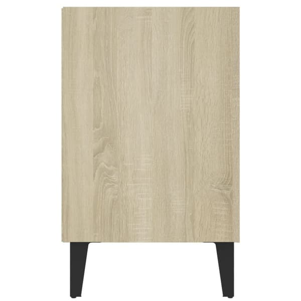 vidaXL TV-bänk med metallben sonoma-ek 103,5x30x50 cm