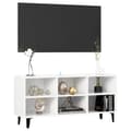 Miniatyrbillede 3 af 7: vidaXL tv-skab med metalben 103,5x30x50 cm hvid
