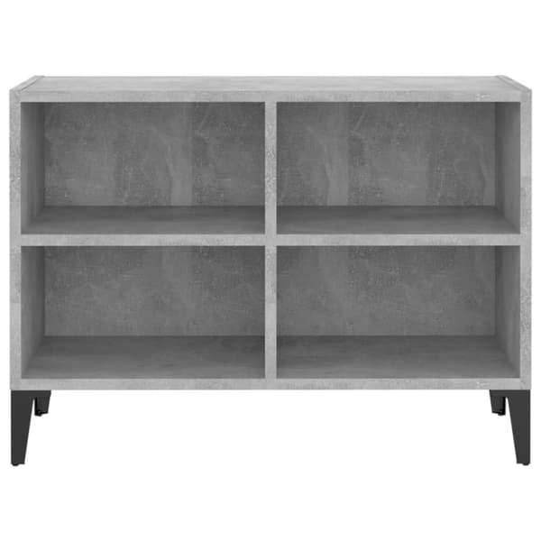vidaXL TV-benk med metallben betonggrå 69,5x30x50 cm
