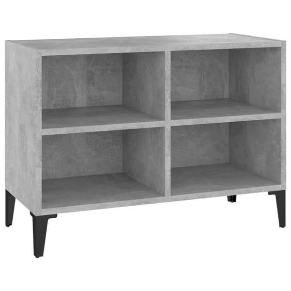 vidaXL TV-benk med metallben betonggrå 69,5x30x50 cm