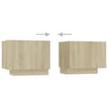 Miniatyrbilde 8 av 10: vidaXL TV-benk med LED-lys sonoma eik 260x35x40 cm