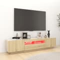Miniatyrbilde 4 av 10: vidaXL TV-benk med LED-lys sonoma eik 180x35x40 cm