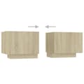 Miniatyrbilde 8 av 10: vidaXL TV-benk med LED-lys sonoma eik 180x35x40 cm