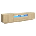 Miniatyrbilde 2 av 10: vidaXL TV-benk med LED-lys sonoma eik 180x35x40 cm