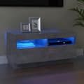 Miniatyrbillede 1 af 11: vidaXL tv-bord med LED-lys 80x35x40 cm betongrå