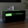 Miniatyrbillede 4 af 11: vidaXL tv-bord med LED-lys 80x35x40 cm sort