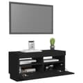 Miniatyrbillede 6 af 11: vidaXL tv-bord med LED-lys 80x35x40 cm sort
