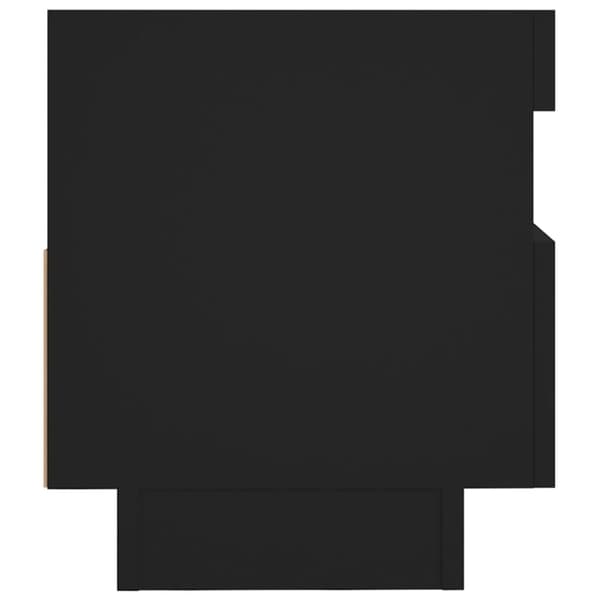vidaXL tv-bord med LED-lys 80x35x40 cm sort