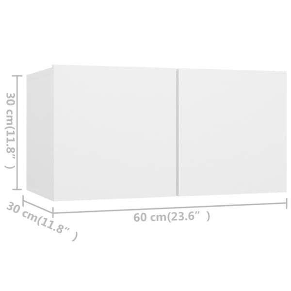 vidaXL tv-skabe 4 stk. 60x30x30 cm spånplade hvid