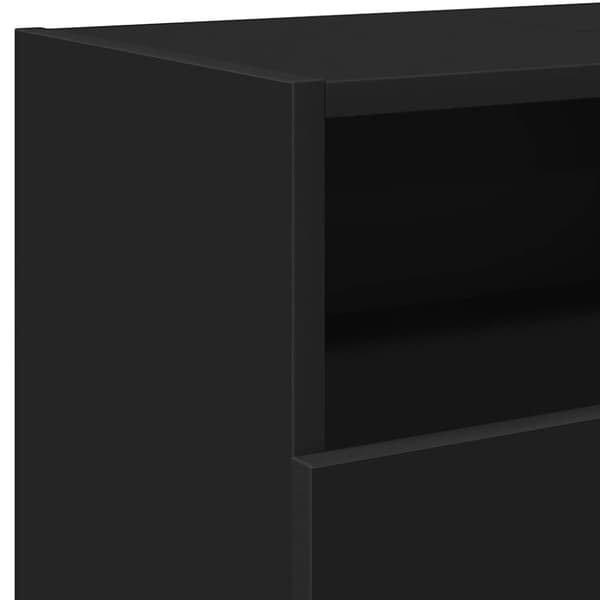 vidaXL TV-benk med LED-lys svart 120x30x50 cm