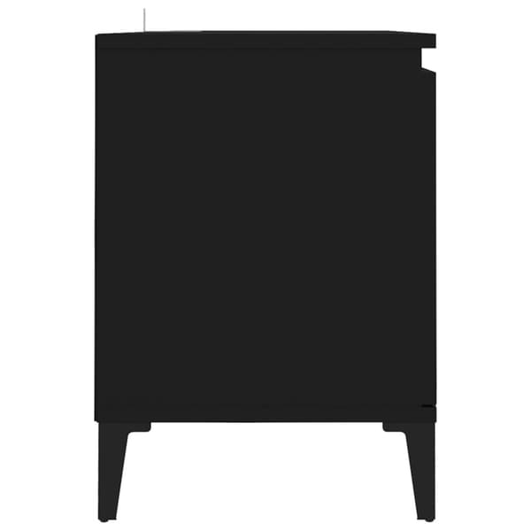 vidaXL TV-benk med metallben svart 103,5x35x50 cm