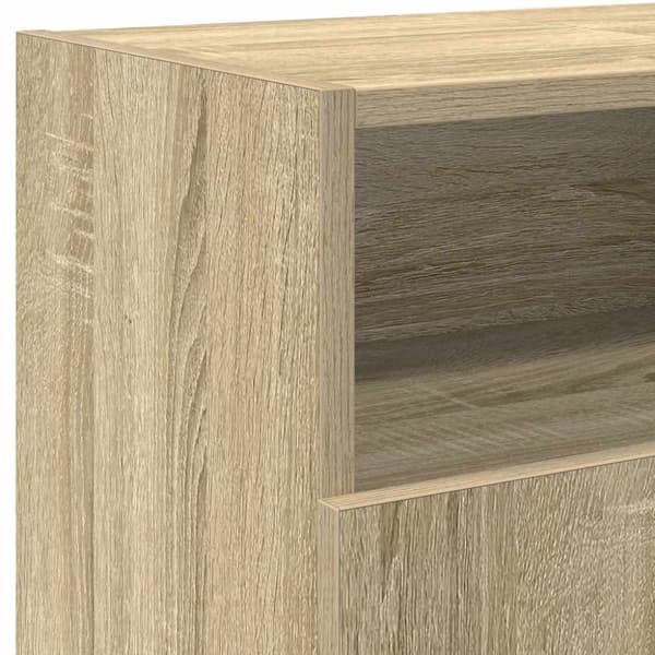 vidaXL TV-benk med LED-lys sonoma eik 120x30x50 cm