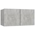 Miniatyrbilde 6 av 9: vidaXL TV-benker 4 stk betonggrå 60x30x30 cm konstruert tre