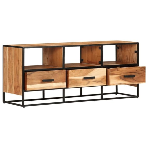 vidaXL Tv-bänk 110x30x45 cm massivt akaciaträ