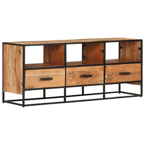 vidaXL Tv-bänk 110x30x45 cm massivt akaciaträ