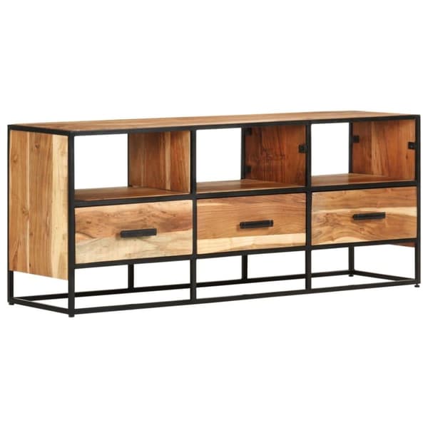 vidaXL Tv-bänk 110x30x45 cm massivt akaciaträ