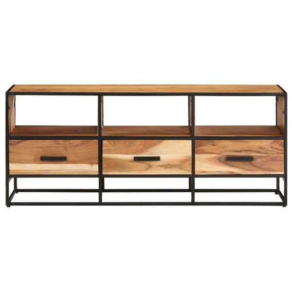 vidaXL Tv-bänk 110x30x45 cm massivt akaciaträ