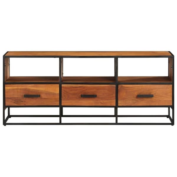 vidaXL Tv-bänk 110x30x45 cm massivt akaciaträ