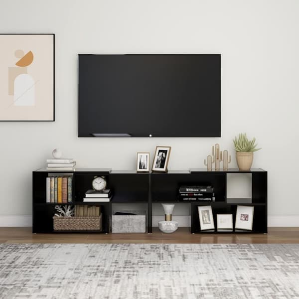 vidaXL TV-taso musta 149x30x52 cm tekninen puu