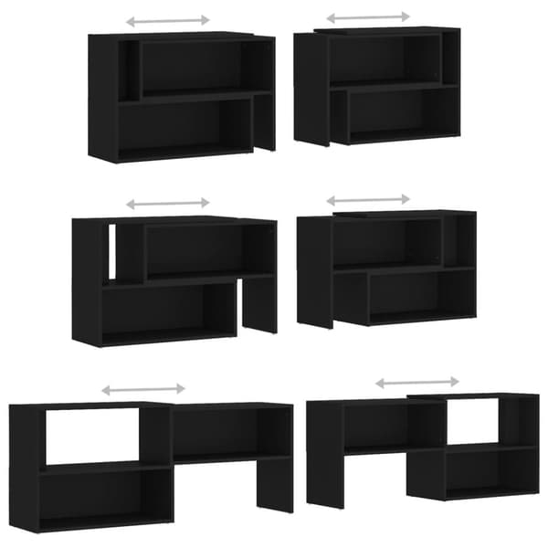 vidaXL TV-taso musta 149x30x52 cm tekninen puu