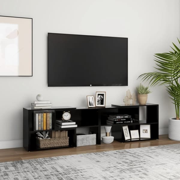 vidaXL TV-taso musta 149x30x52 cm tekninen puu