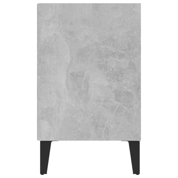 vidaXL TV-benk med metallben betonggrå 103,5x30x50 cm