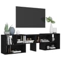 Miniatyrbild 4 av 9: vidaXL Tv-bänk svart 149x30x52 cm konstruerat trä