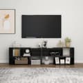 Miniatyrbilde 3 av 9: vidaXL TV-benk høyglans svart 149x30x52 cm konstruert tre
