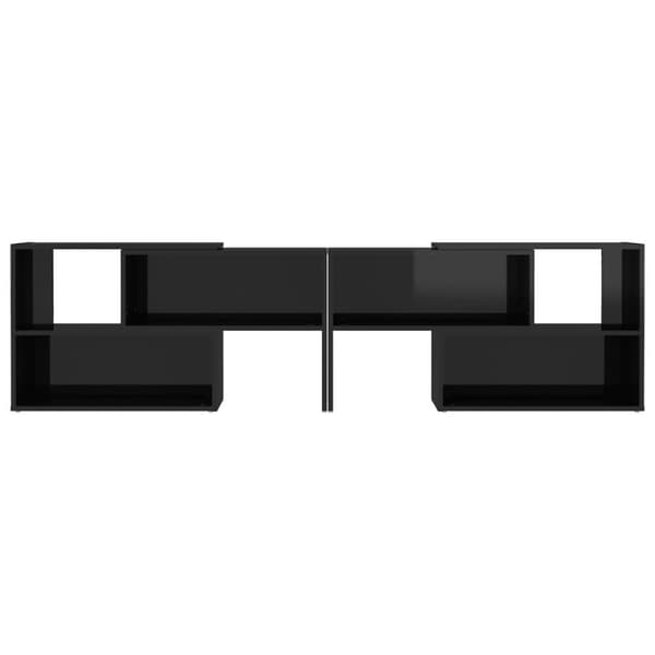vidaXL TV-benk høyglans svart 149x30x52 cm konstruert tre