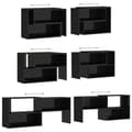 Miniatyrbilde 6 av 9: vidaXL TV-benk høyglans svart 149x30x52 cm konstruert tre