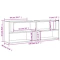 Miniatyrbilde 8 av 9: vidaXL TV-benk høyglans svart 149x30x52 cm konstruert tre