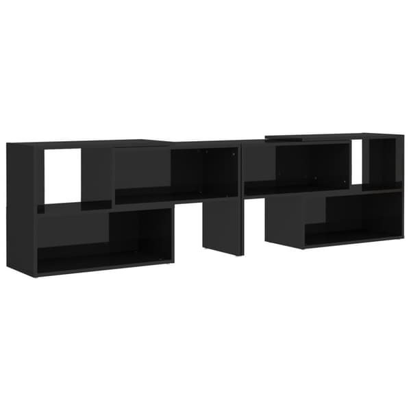 vidaXL TV-benk høyglans svart 149x30x52 cm konstruert tre