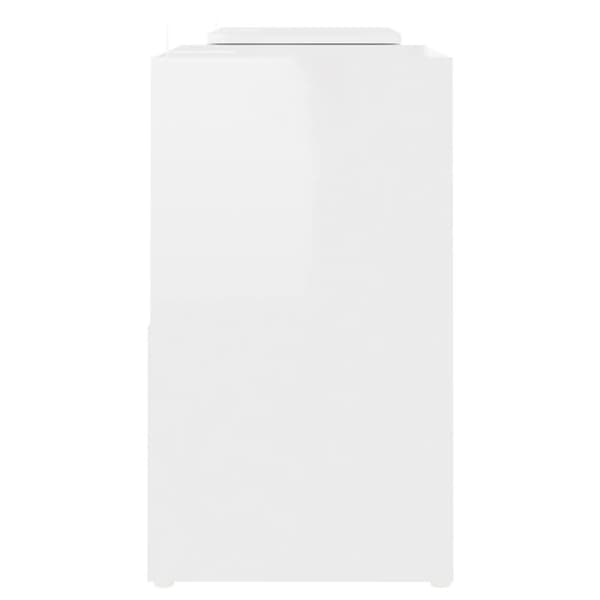 vidaXL tv-bord 104x30x52 cm konstrueret træ hvid højglans