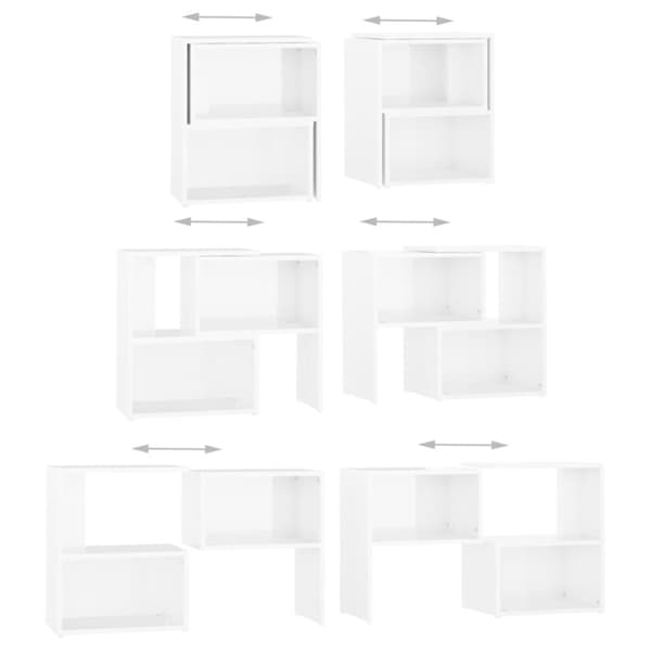 vidaXL tv-bord 104x30x52 cm konstrueret træ hvid højglans