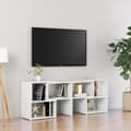 Miniatyrbillede 2 af 7: vidaXL tv-bord 104x30x52 cm konstrueret træ hvid højglans