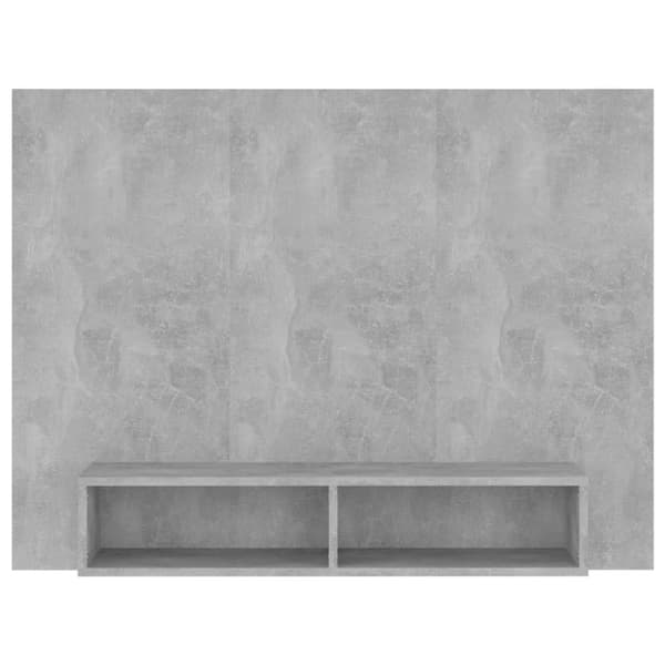 vidaXL Veggmontert TV-benk betonggrå 120x23,5x90 cm konstruert tre