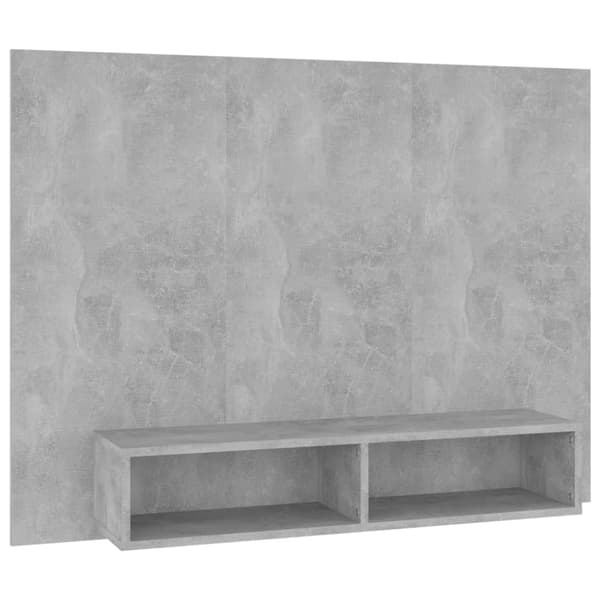 vidaXL Veggmontert TV-benk betonggrå 120x23,5x90 cm konstruert tre