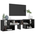 Miniatyrbilde 4 av 9: vidaXL TV-benk høyglans grå 149x30x52 cm konstruert tre